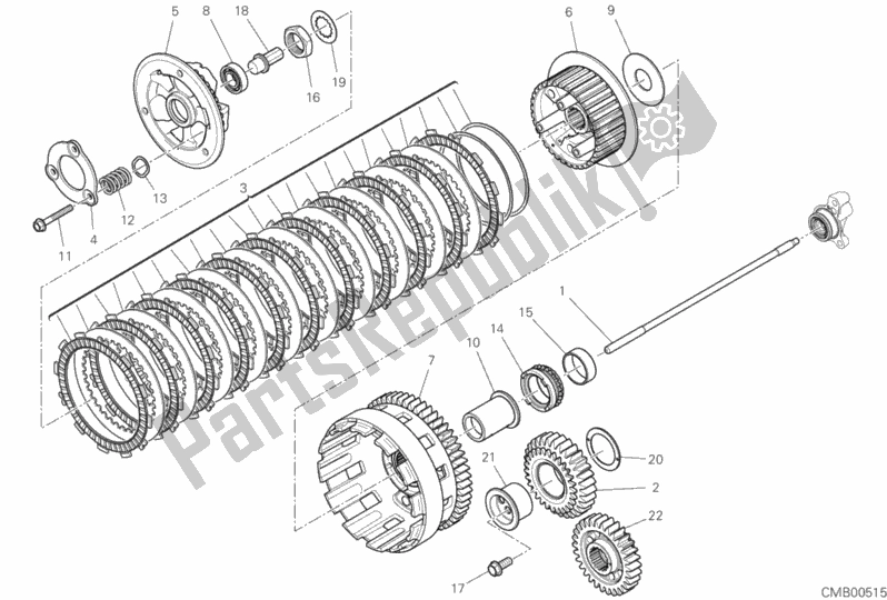 Tutte le parti per il Frizione del Ducati Superbike Panigale V4 S USA 1100 2019